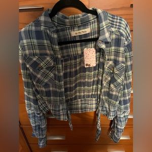 Brand: Free People Style: Chambray combo plaid front tie Size: Small